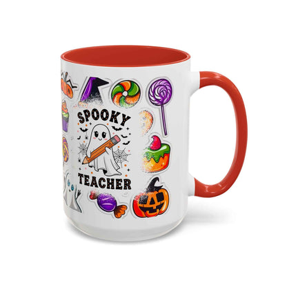Spooky Teacher Coffee Mug – Adorable Halloween Decor with Cute Ghost Design