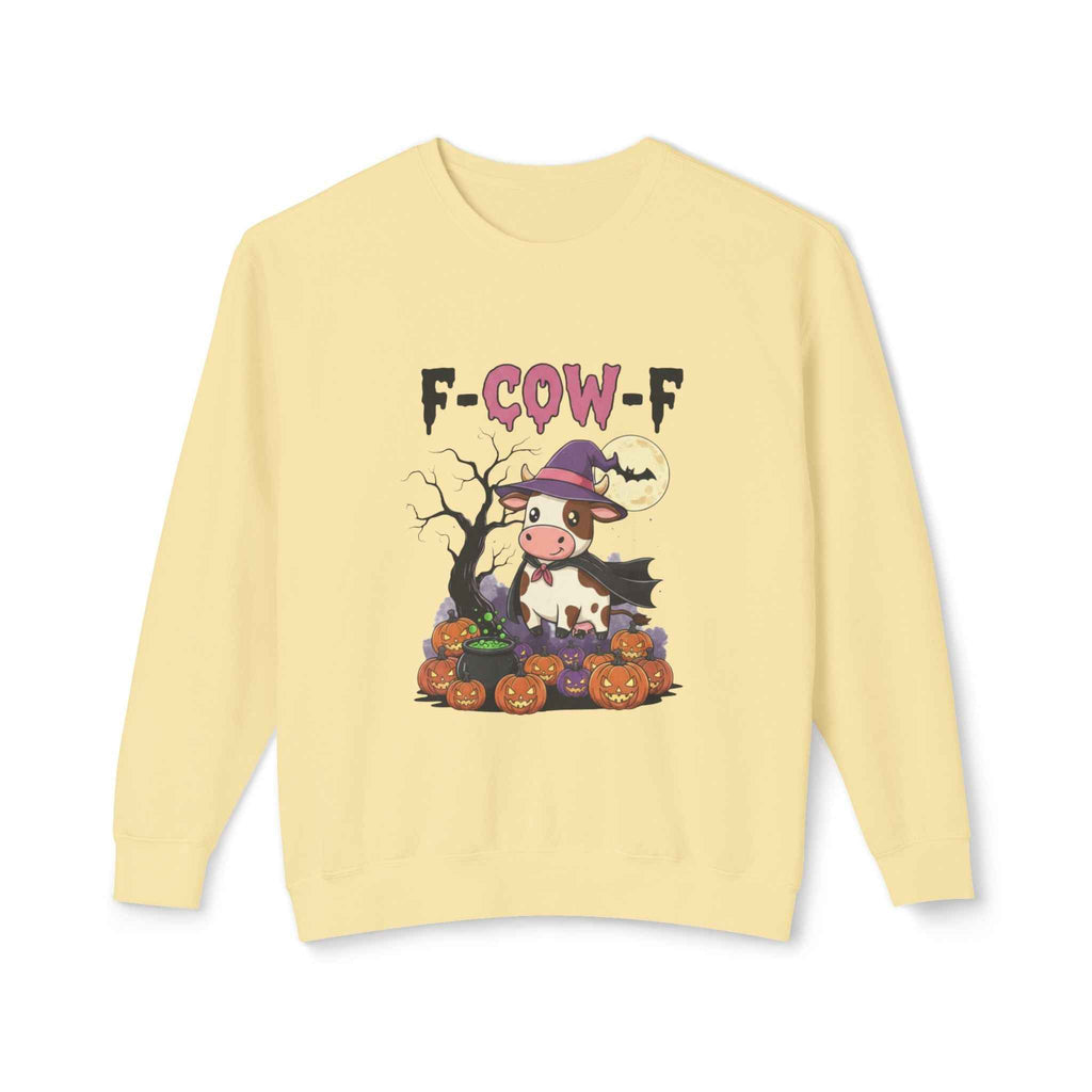 F-Cow-F Halloween Crewneck Sweatshirt, Adorable Cozy Top for Fall