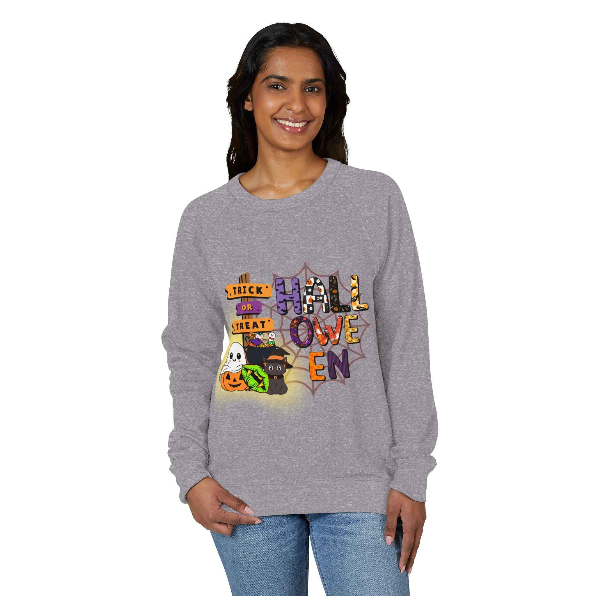 Halloween Graphic Sweatshirt - Trick or Treat Crewneck for Spooky Season