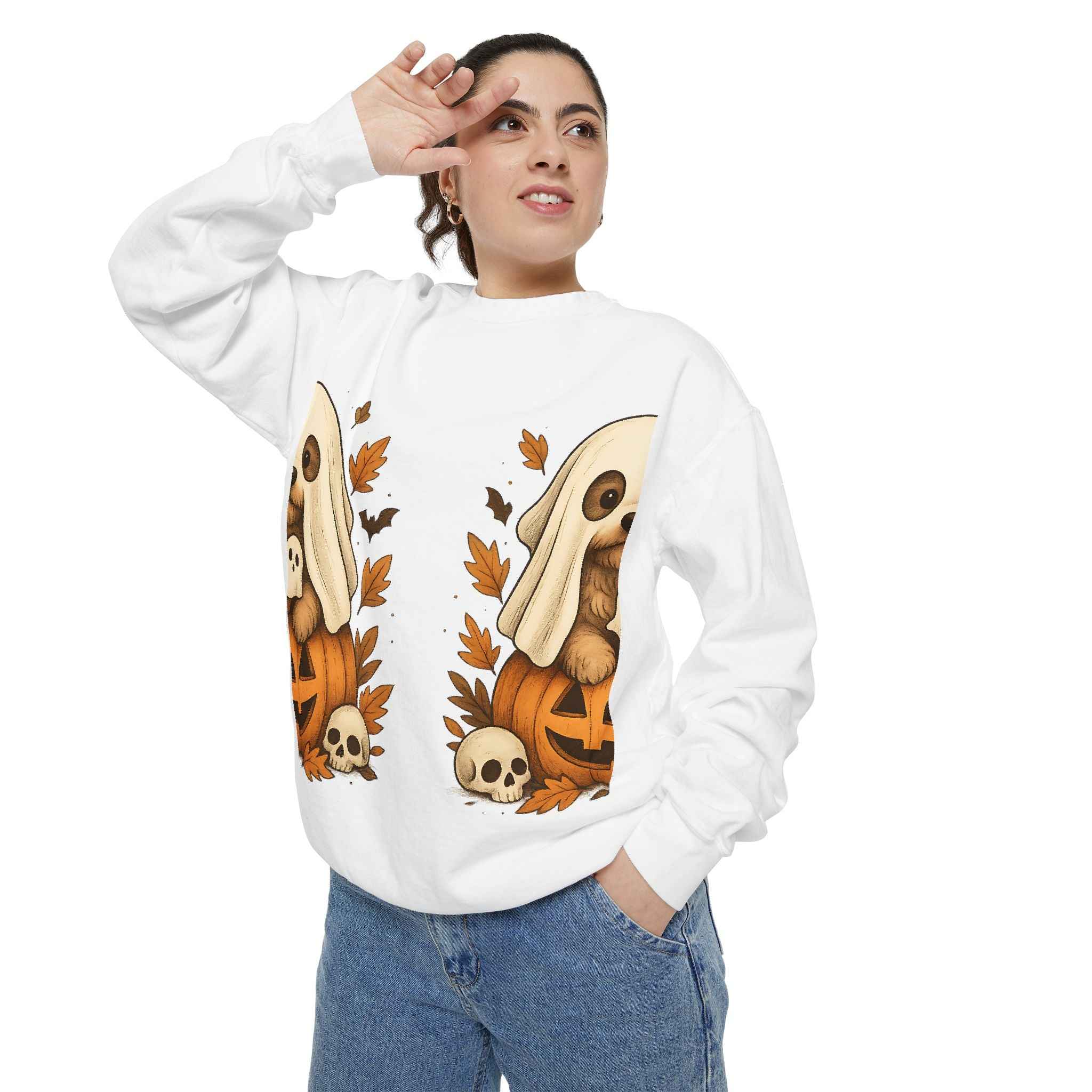Halloween Bunny Sweatshirt for Spooky Seasonal Style