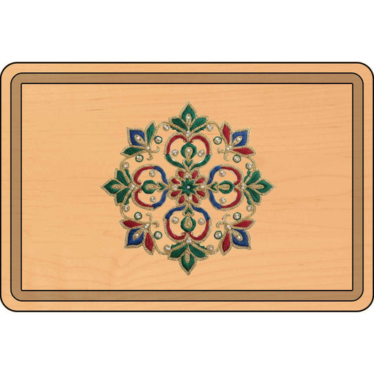 Engraved Wooden Cutting Board with Floral Design - Unique Kitchen Decor and Personalized Gift for Home Cooks and Weddings