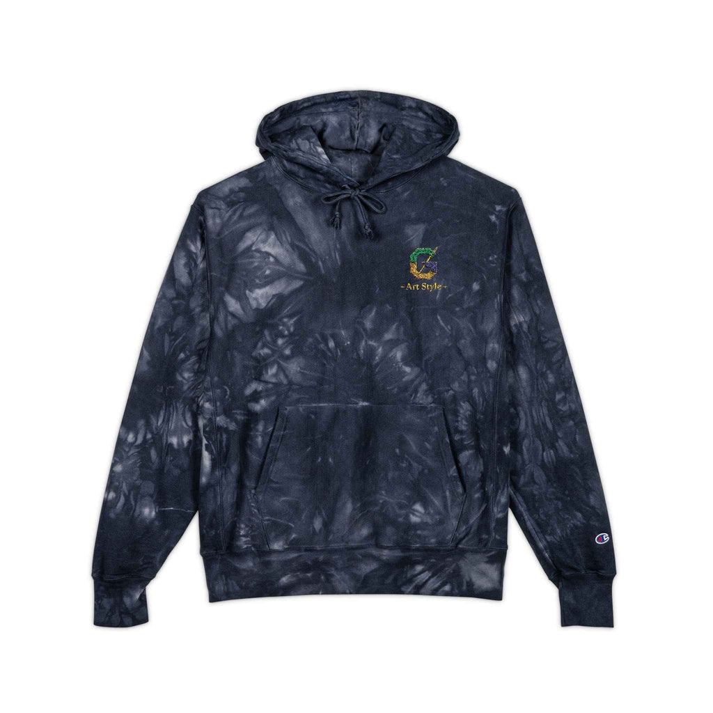 Champion Tie-Dye Hoodie with Embroidery - Authentic Ghita Brand
