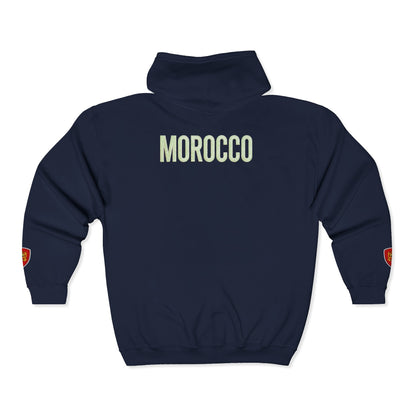 Morocco Pride Zip-Up Hoodie - Match Day Edition 🇲🇦