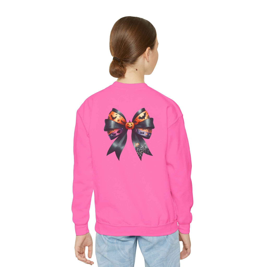 Spooky Mama Sweatshirt - Youth Crewneck for Halloween Fun