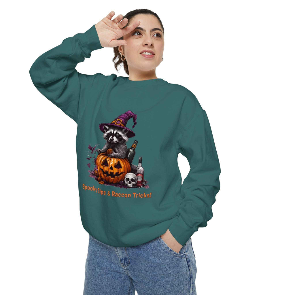 Halloween Raccoon Sweatshirt - Cozy Fall Apparel and Perfect Halloween Gifts