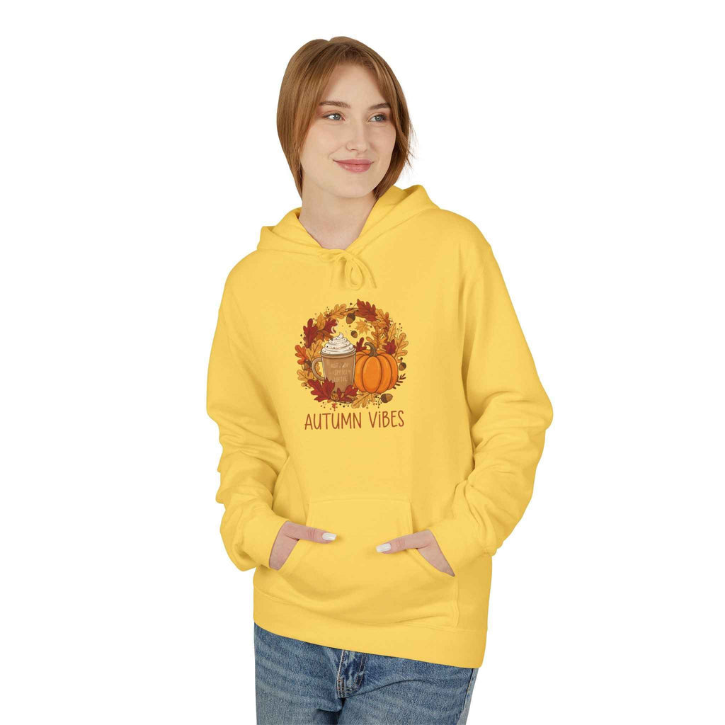 Autumn Vibes Fleece Hoodie - Perfect Autumn Fleece Hoodie for Cozy Fall Days