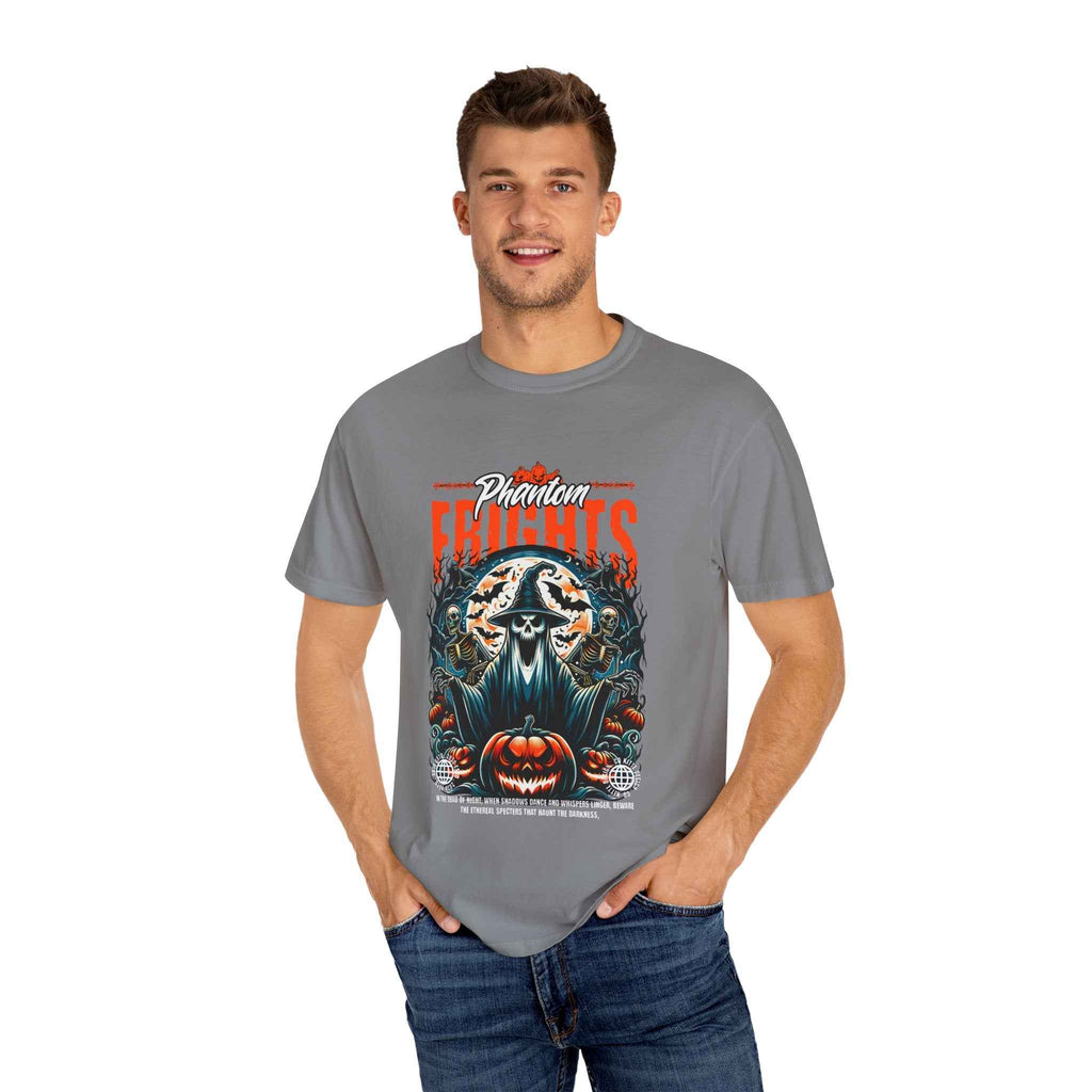 Phantom Frights T-Shirt - Unisex Garment-Dyed Tee for Spooky Seasons