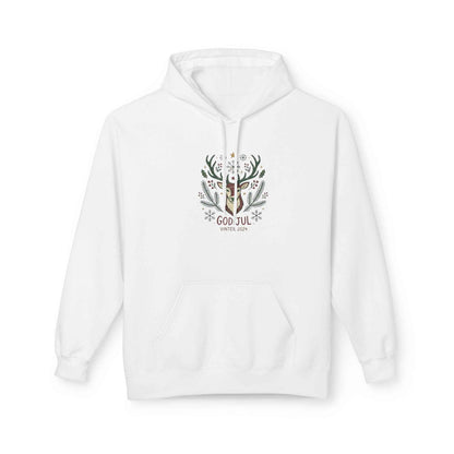 God Jul Reindeer Holiday Hoodie — Scandinavian Christmas Sweatshirt