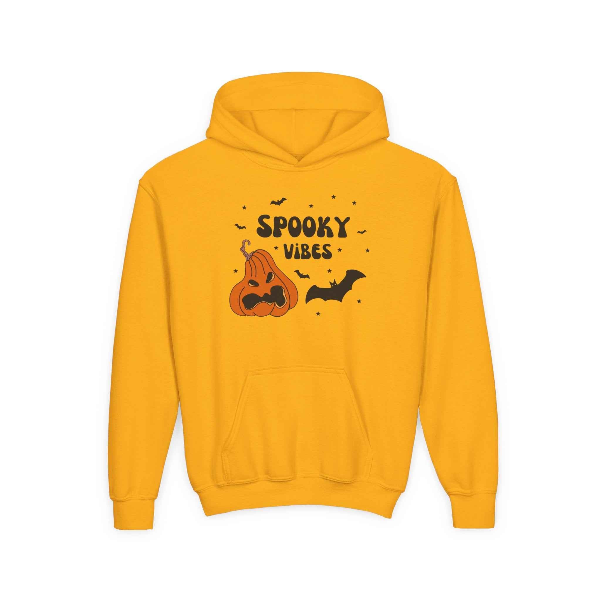 Spooky Vibes Hoodie for Kids - Cute Halloween Sweatshirt Youth Hoodie