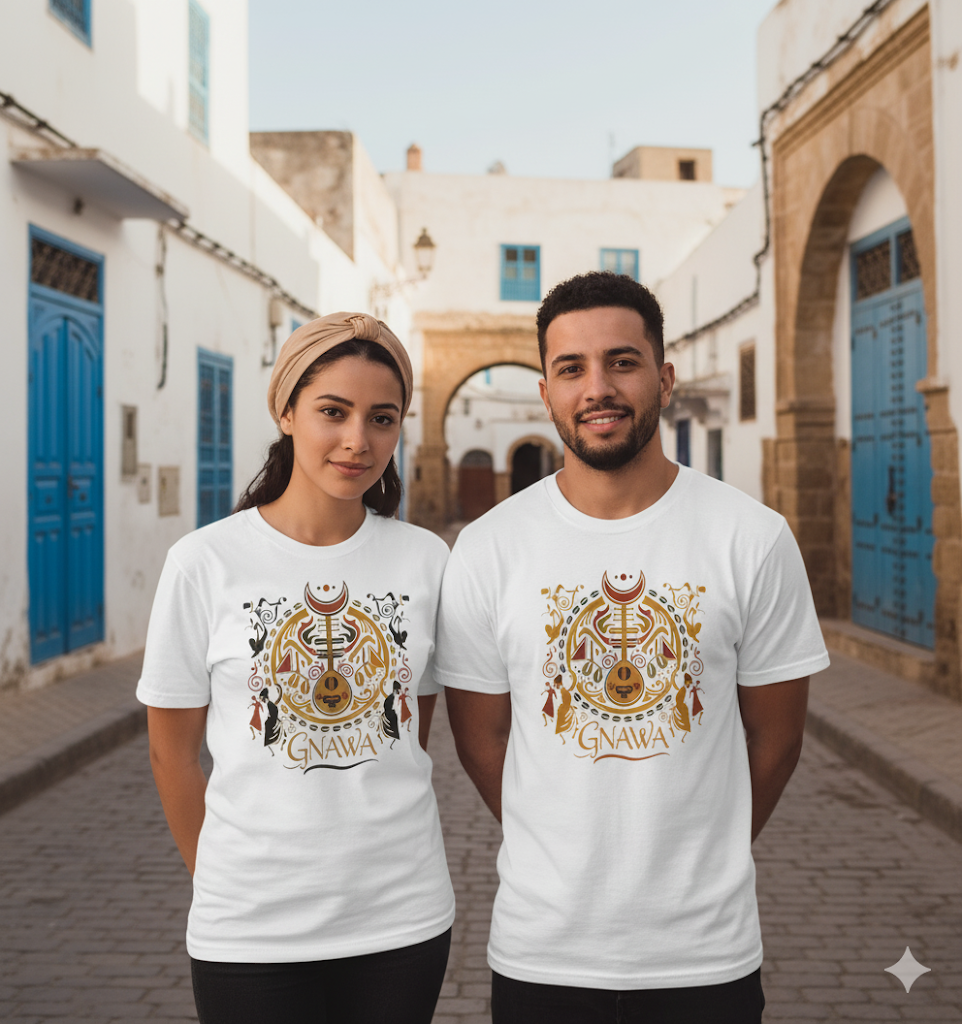 T-Shirt Gnawa Morocco Essaouira Short Sleeve Tee - Ghita Shop