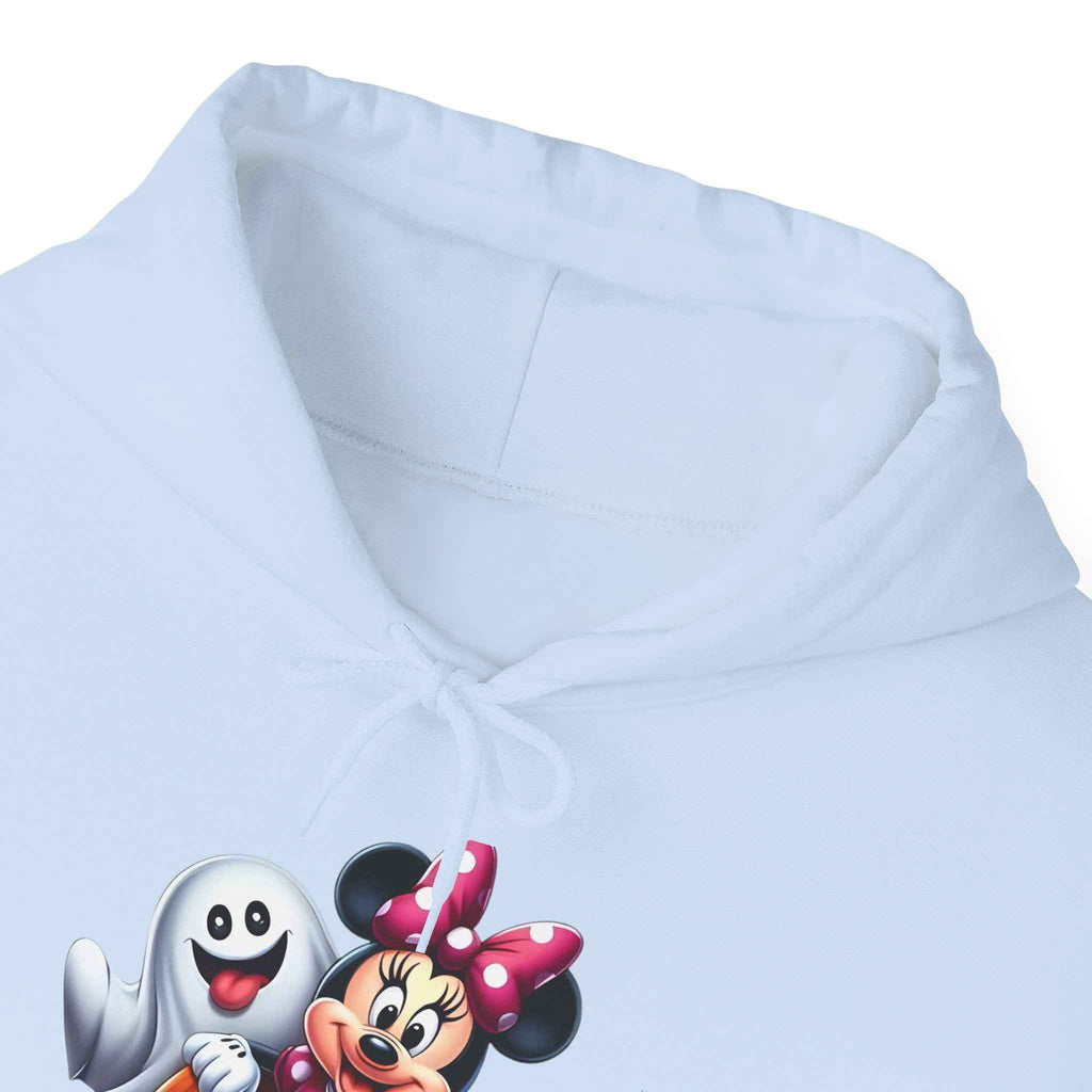 Halloween Minnie Mouse Sweatshirt Unisex Hooded Sweatshirt with Ghost Design