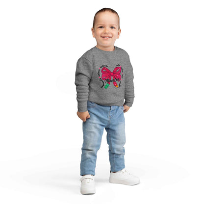 Toddler Sweatshirt with Bow Design in Colorful Style