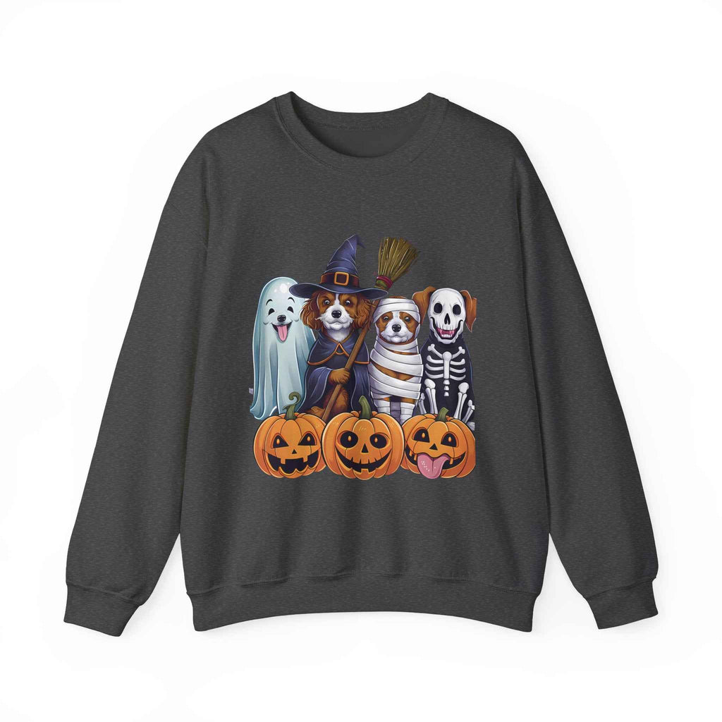 Halloween Dogs Sweatshirt - Spooky Pet Lover Crewneck for Fall Fashion and Pumpkin Style