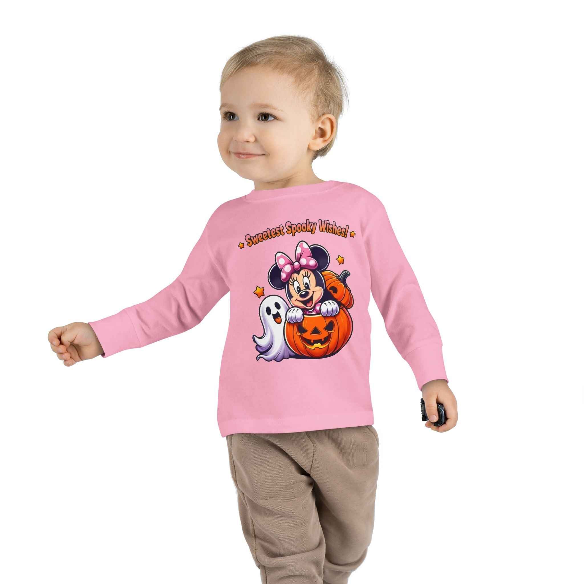 Toddler Halloween Shirt - Long Sleeve Tee for Sweetest Spooky Vibes