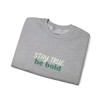 Be Bold Sweatshirt - Minimal Inspirational White Crewneck for Motivation - Ghita Shop