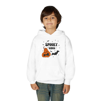 Spooky Vibes Hoodie for Kids - Cute Halloween Sweatshirt Youth Hoodie