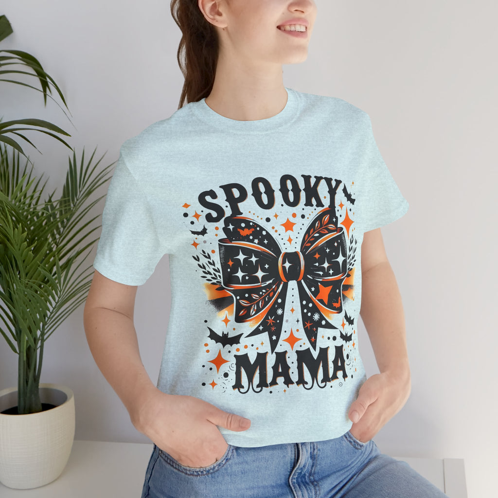 Spooky Mama T-Shirt - Unisex Jersey Tee for Halloween, Family Events, Gifts for Moms, Autumn Fashion, Casual Wear
