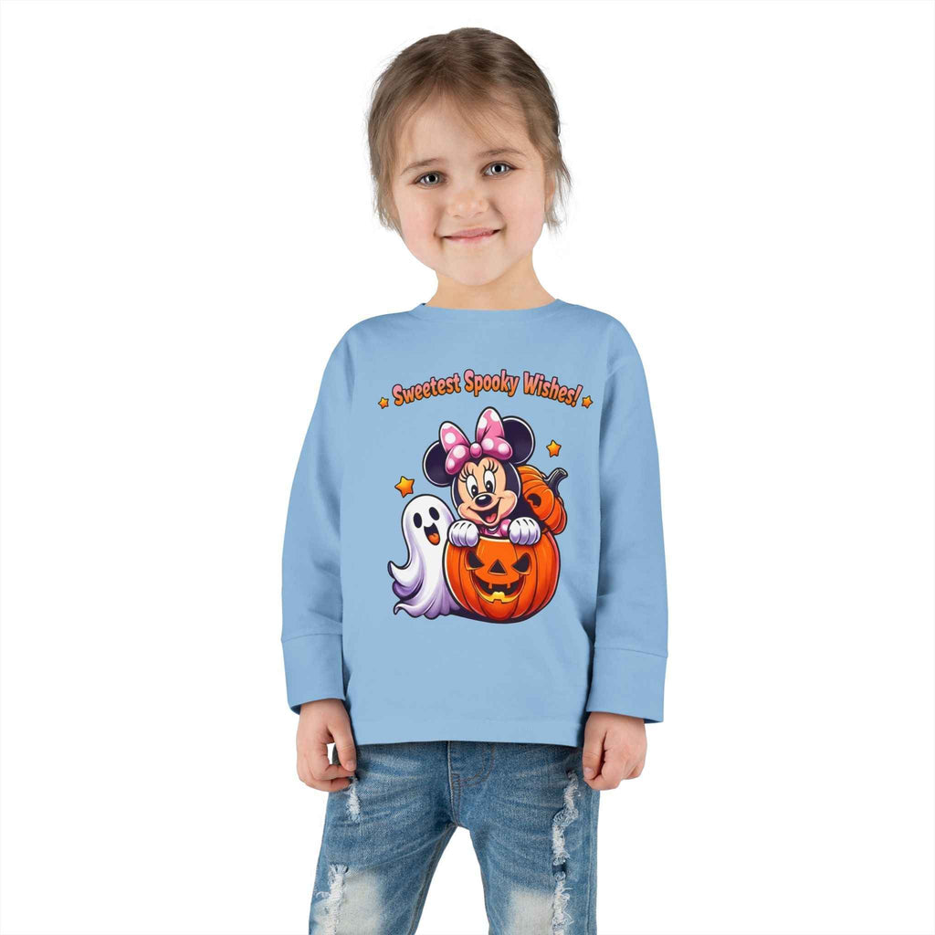 Toddler Halloween Shirt - Long Sleeve Tee for Sweetest Spooky Vibes