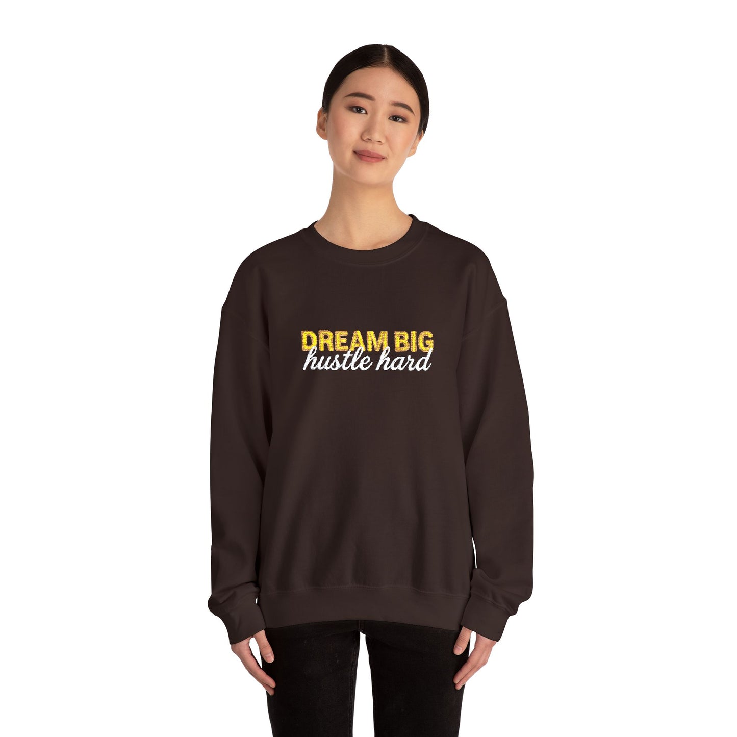 Dream Big Floral Sweatshirt - Inspirational Crewneck Pullover "Dream Big, Sparkle Fierce" - Ghita Shop