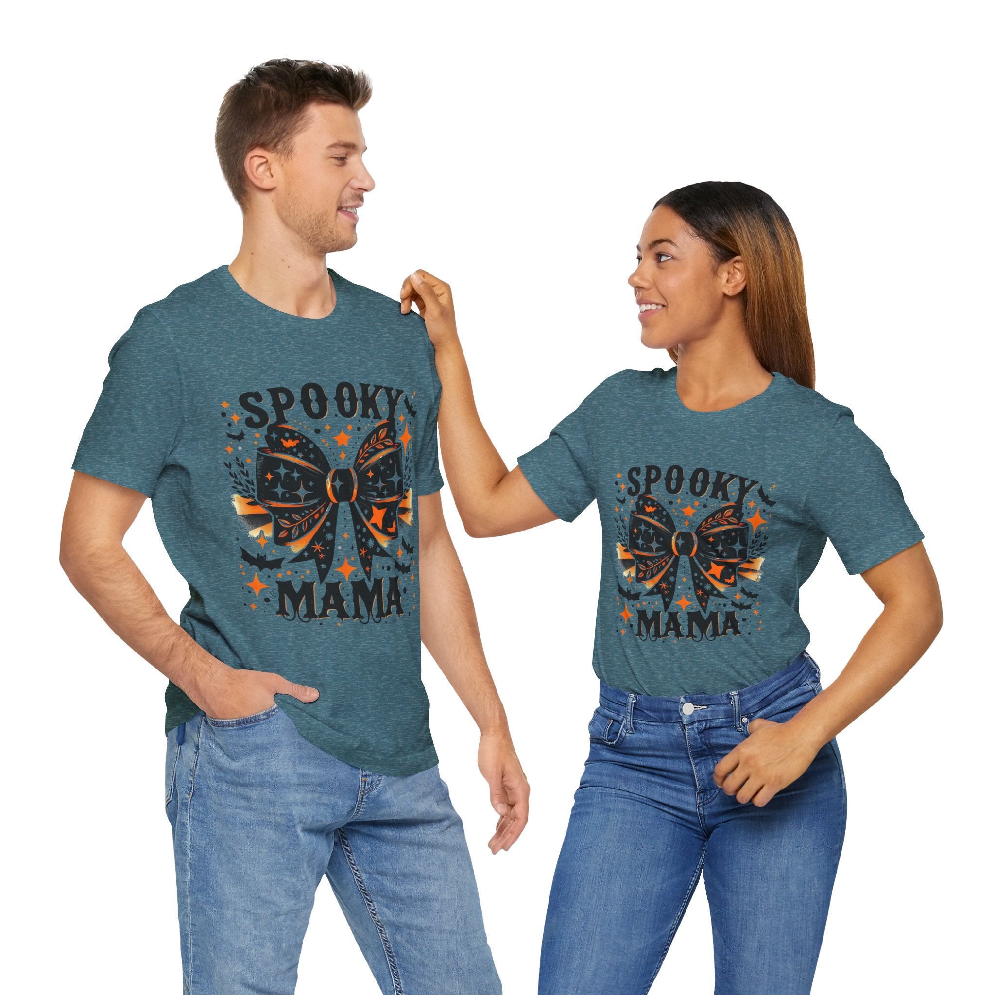 Spooky Mama T-Shirt - Unisex Jersey Tee for Halloween, Family Events, Gifts for Moms, Autumn Fashion, Casual Wear