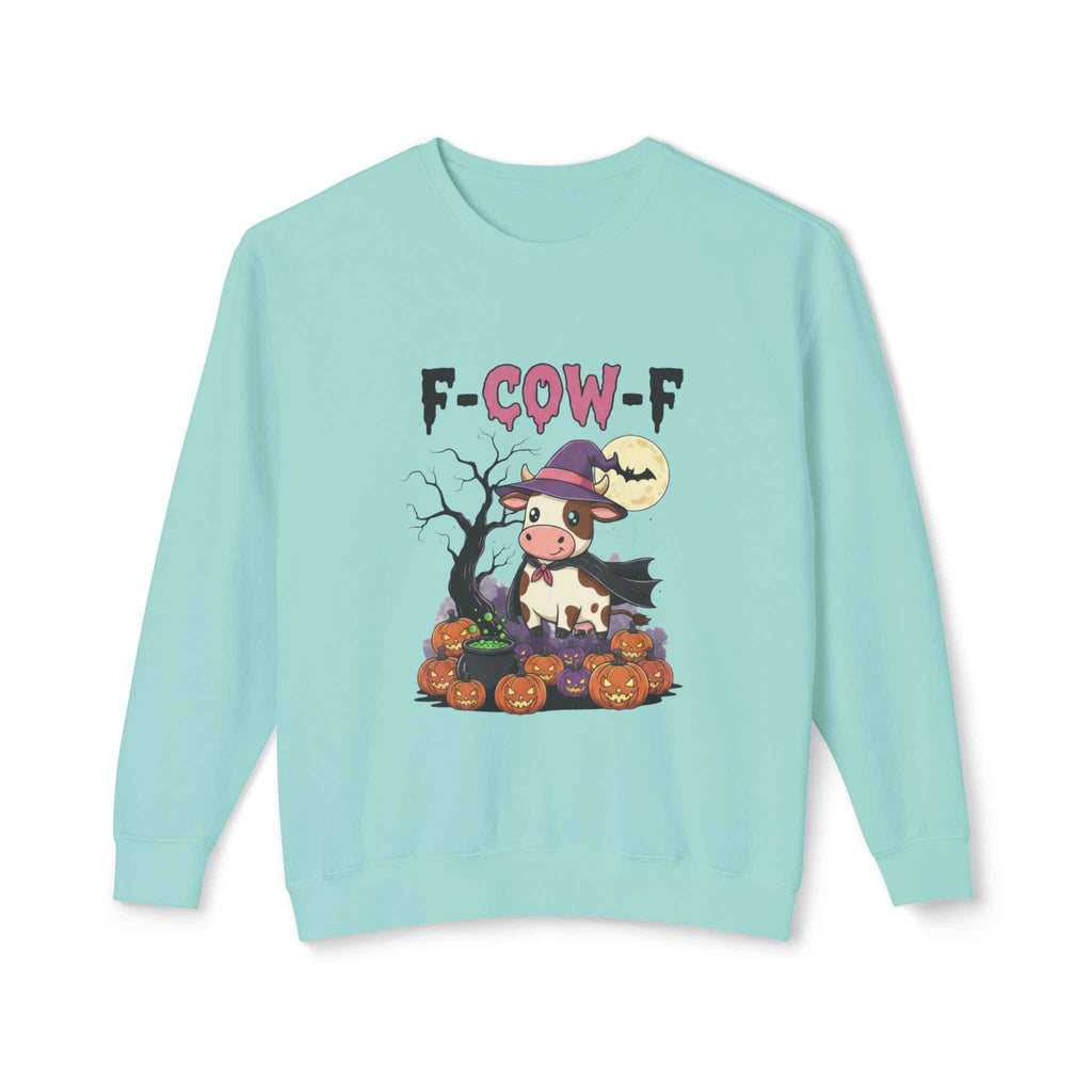 F-Cow-F Halloween Crewneck Sweatshirt, Adorable Cozy Top for Fall