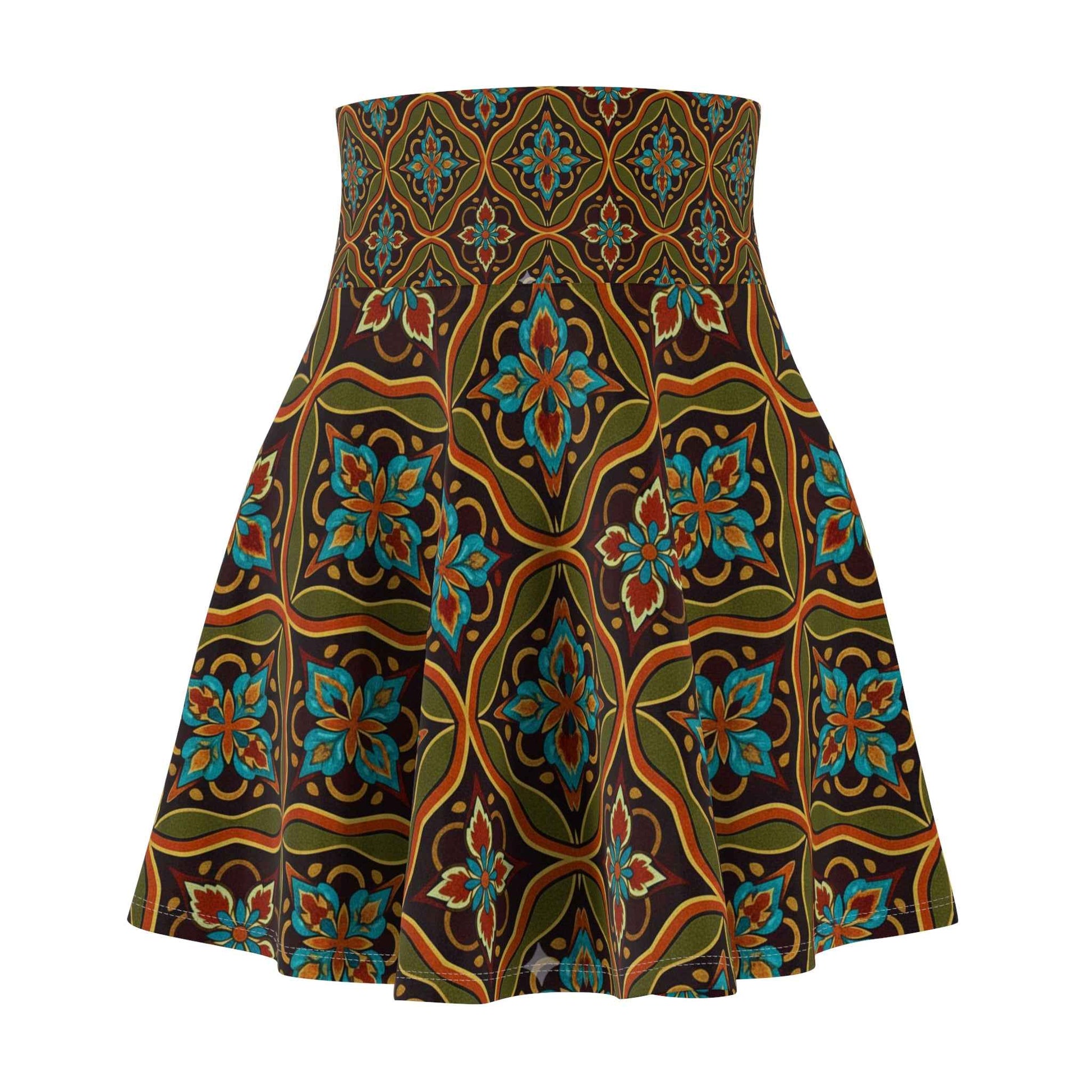 Turkish Style Skater Skirt for Women - Trendy Vibrant Fashion
