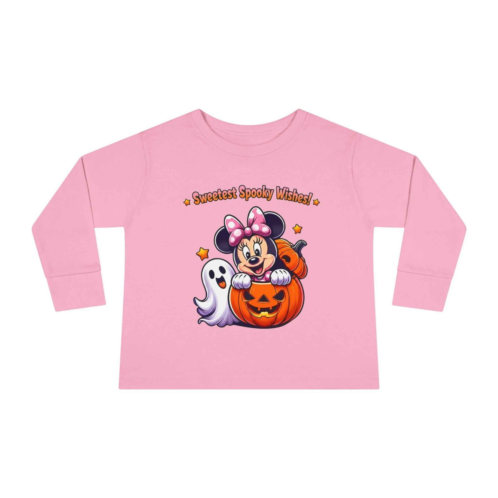 Toddler Halloween Shirt - Long Sleeve Tee for Sweetest Spooky Vibes