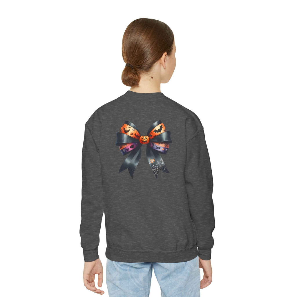 Spooky Mama Sweatshirt - Youth Crewneck for Halloween Fun