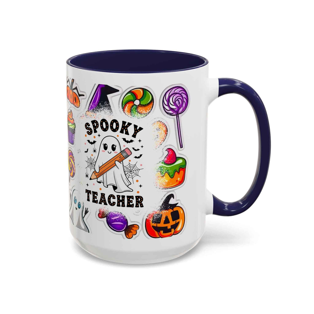 Spooky Teacher Coffee Mug – Adorable Halloween Decor with Cute Ghost Design