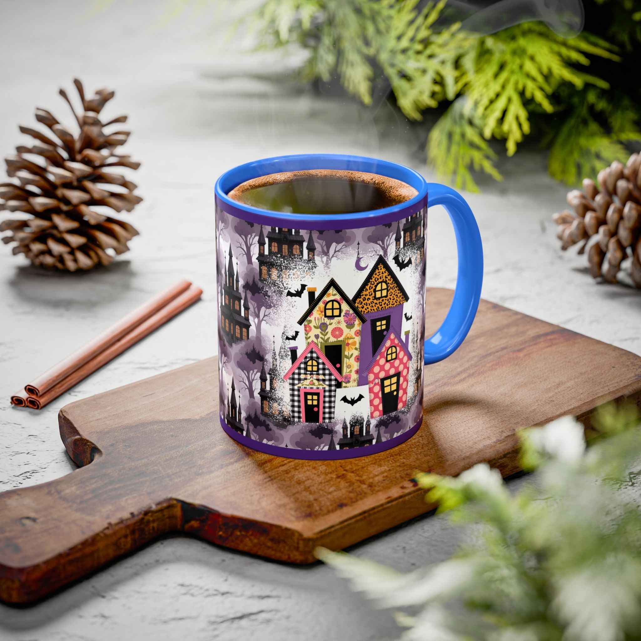 Colorful Halloween Mugs - Unique Witch-Themed Coffee Cup for Spooky Autumn Gifts
