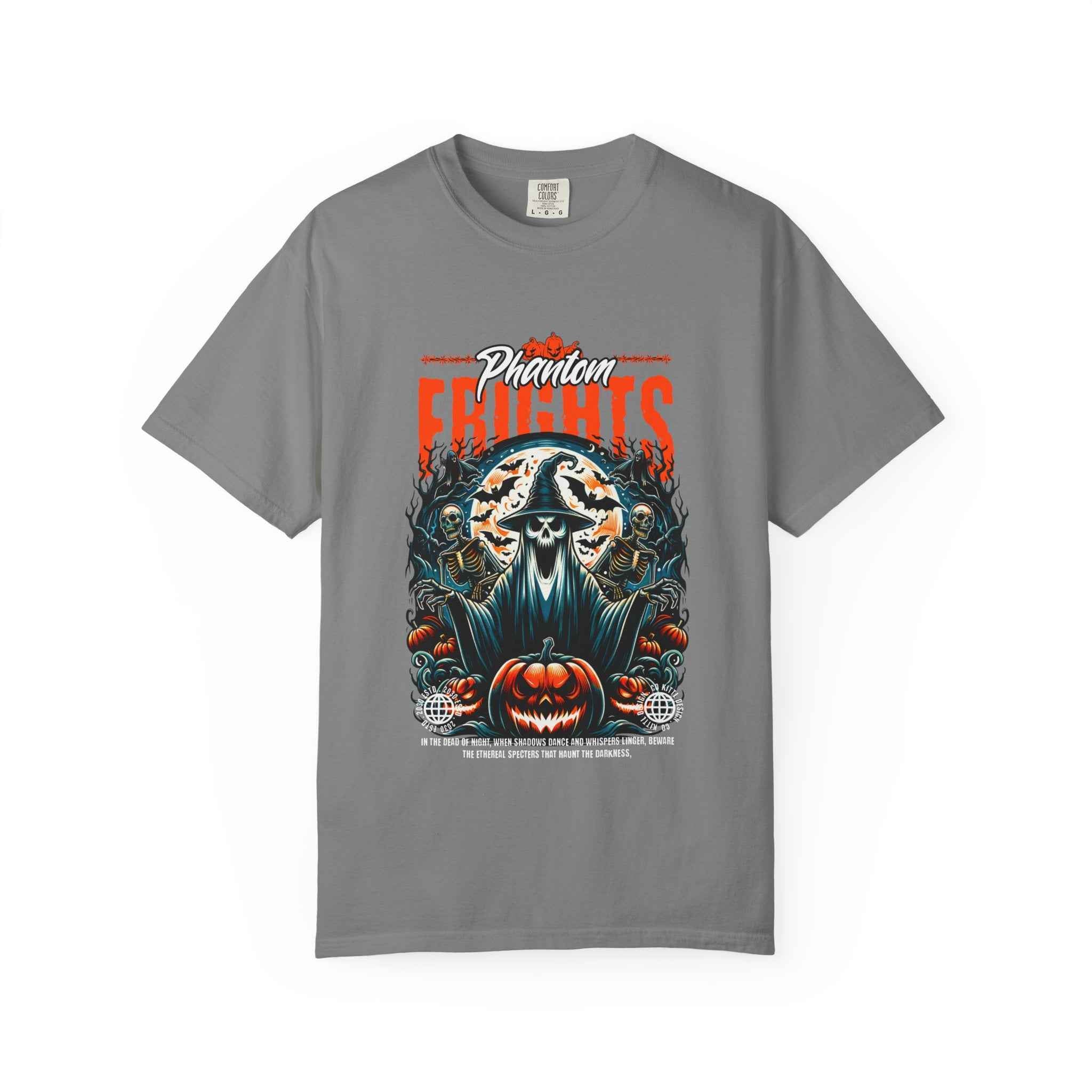 Phantom Frights T-Shirt - Unisex Garment-Dyed Tee for Spooky Seasons