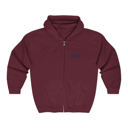Zip Hoodie with Small Chest Logo – Casual Champion-Inspired Full-Zip Sweatshirt