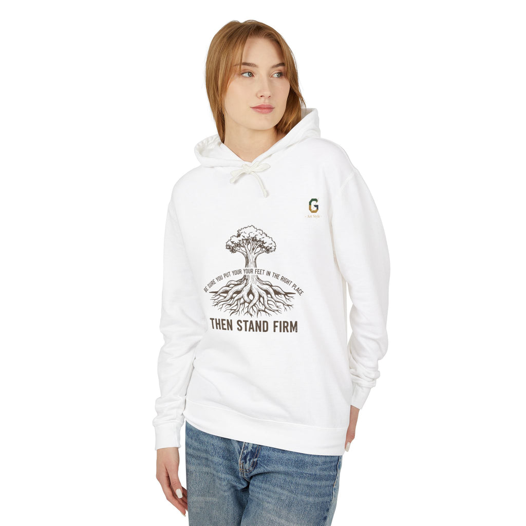 Inspirational Lightweight Hoodie for Men and Women - Then Stand Firm