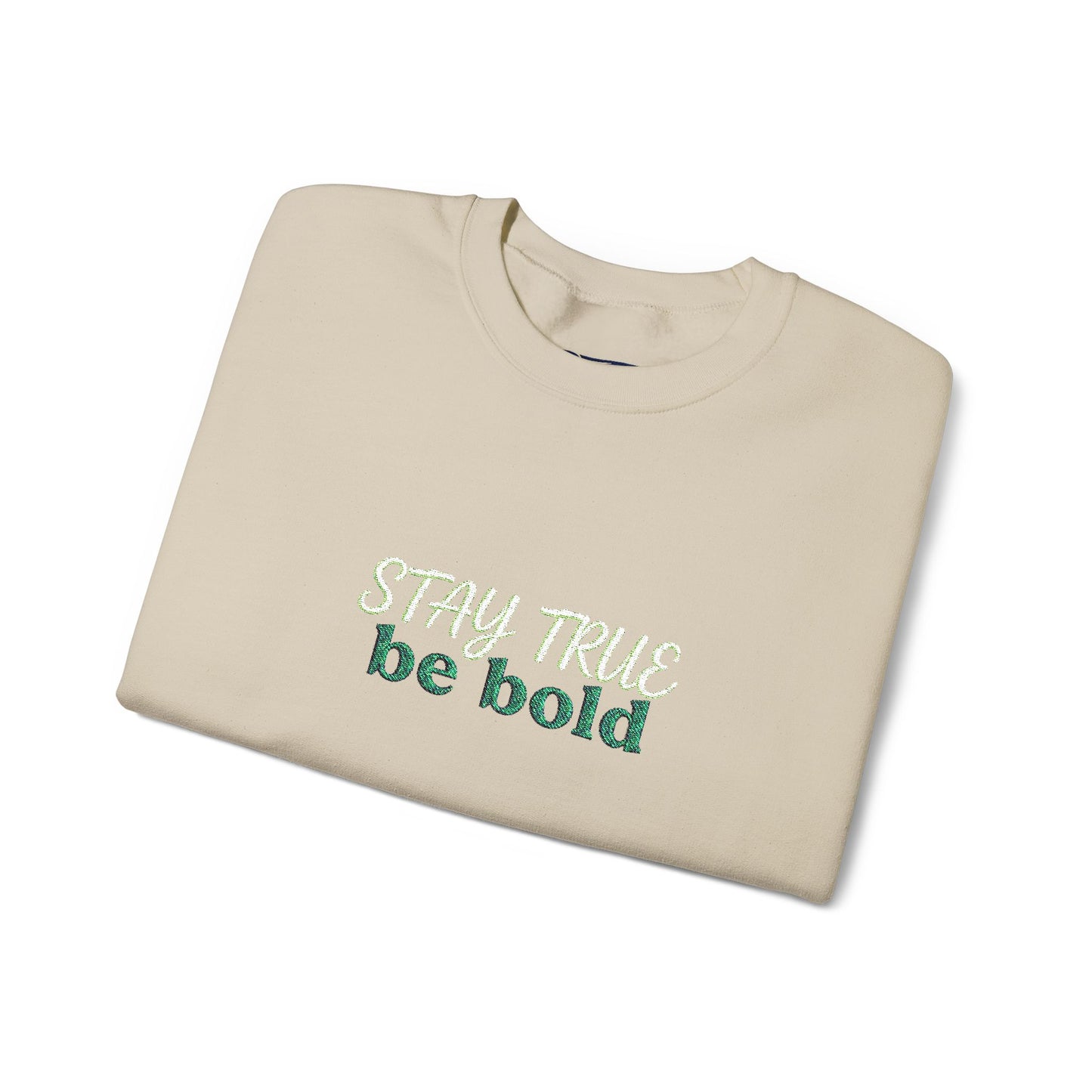 Be Bold Sweatshirt - Minimal Inspirational White Crewneck for Motivation - Ghita Shop