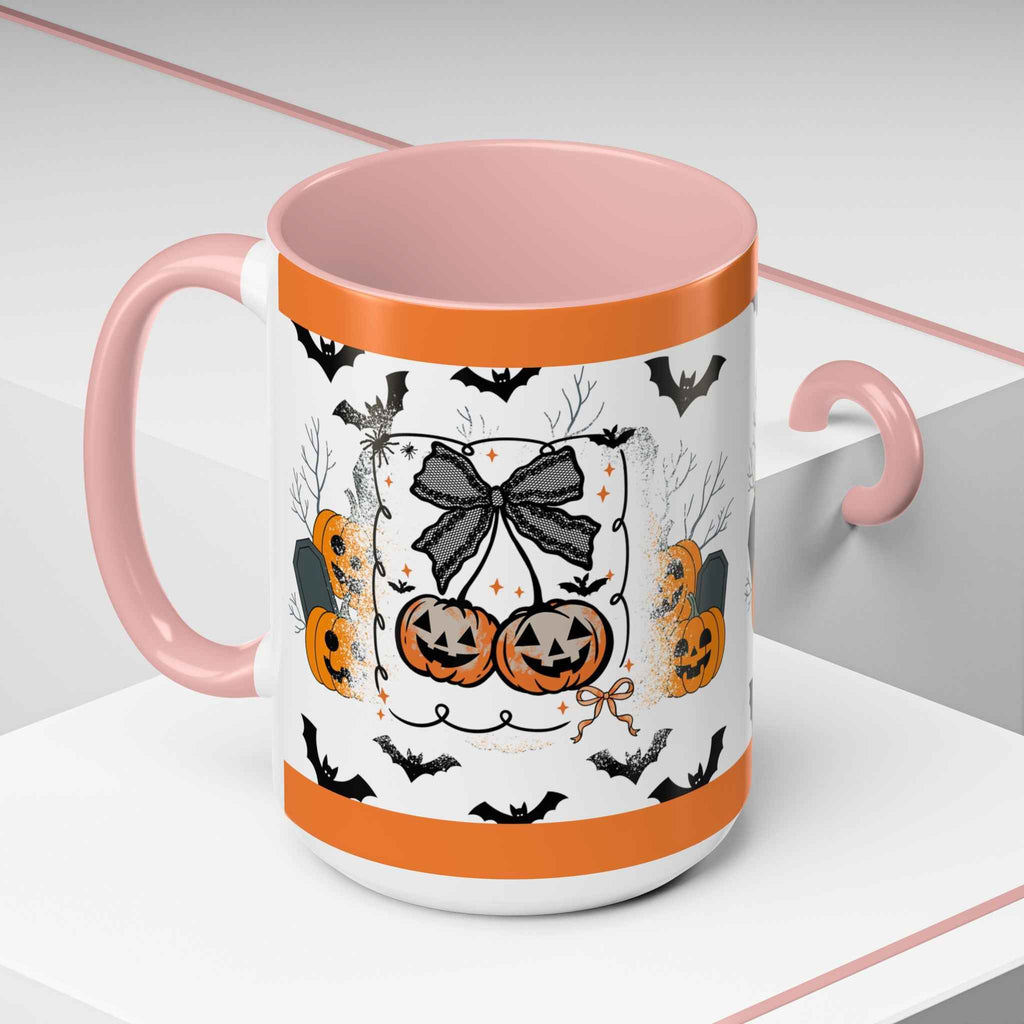 Halloween Coffee Mug - Spooky Pumpkin Design Accent