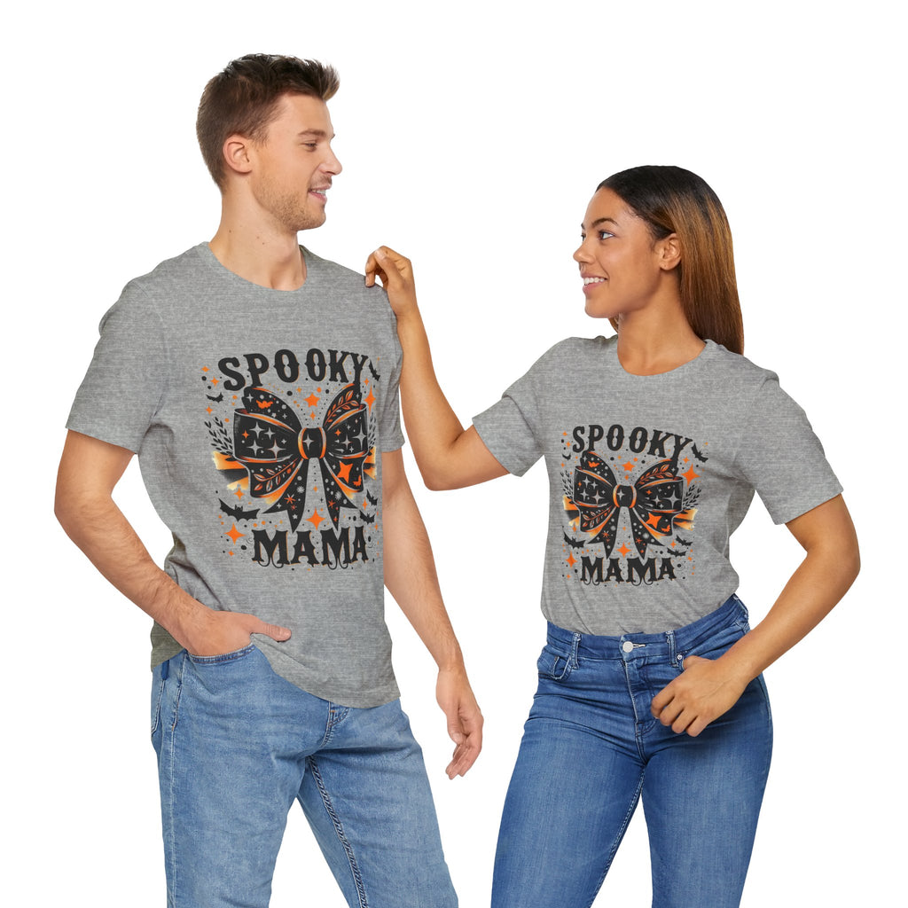 Spooky Mama T-Shirt - Unisex Jersey Tee for Halloween, Family Events, Gifts for Moms, Autumn Fashion, Casual Wear