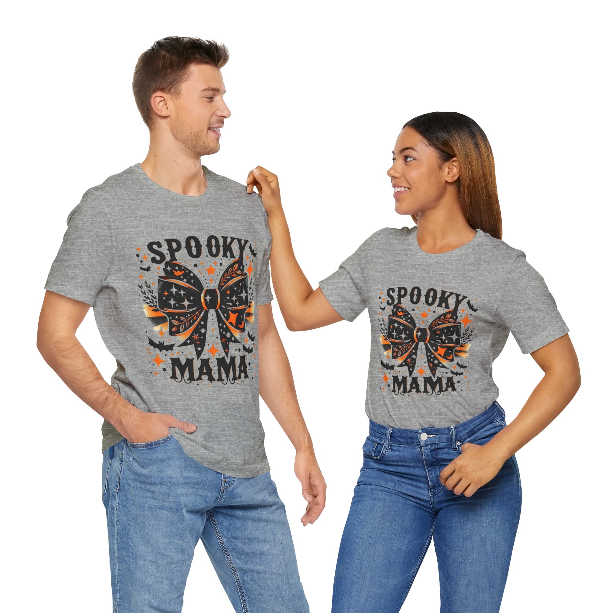 Spooky Mama T-Shirt - Unisex Jersey Tee for Halloween, Family Events, Gifts for Moms, Autumn Fashion, Casual Wear