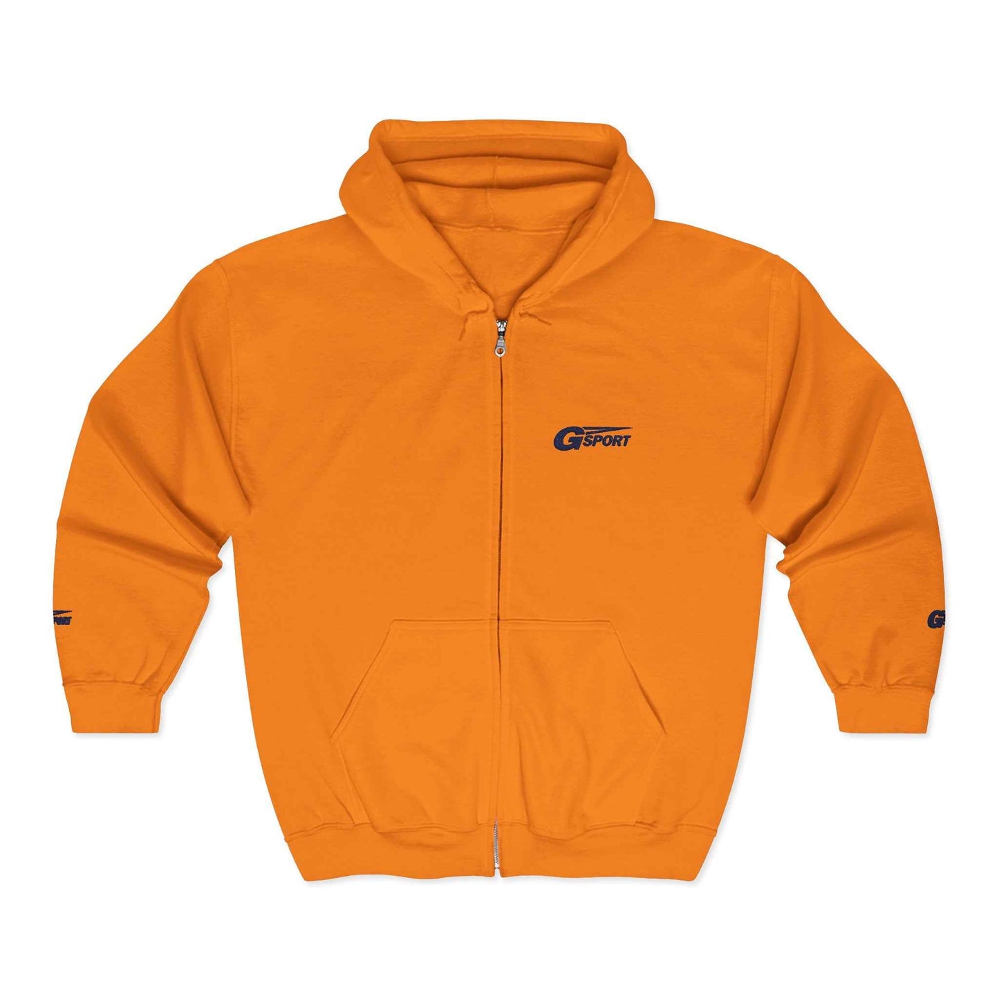 Zip Hoodie with Small Chest Logo – Casual Champion-Inspired Full-Zip Sweatshirt