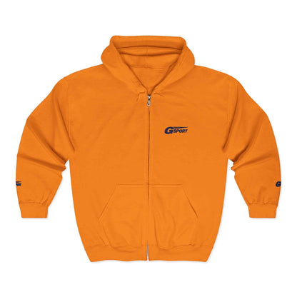 Zip Hoodie with Small Chest Logo – Casual Champion-Inspired Full-Zip Sweatshirt