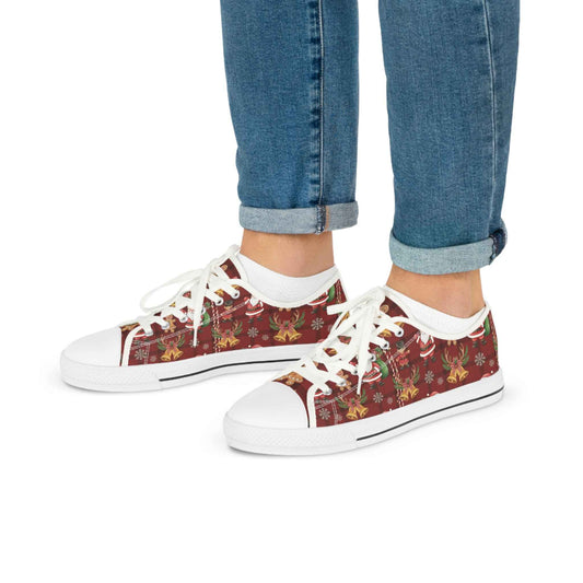 Festive Patterned Low Top Sneakers Men for Holiday Style