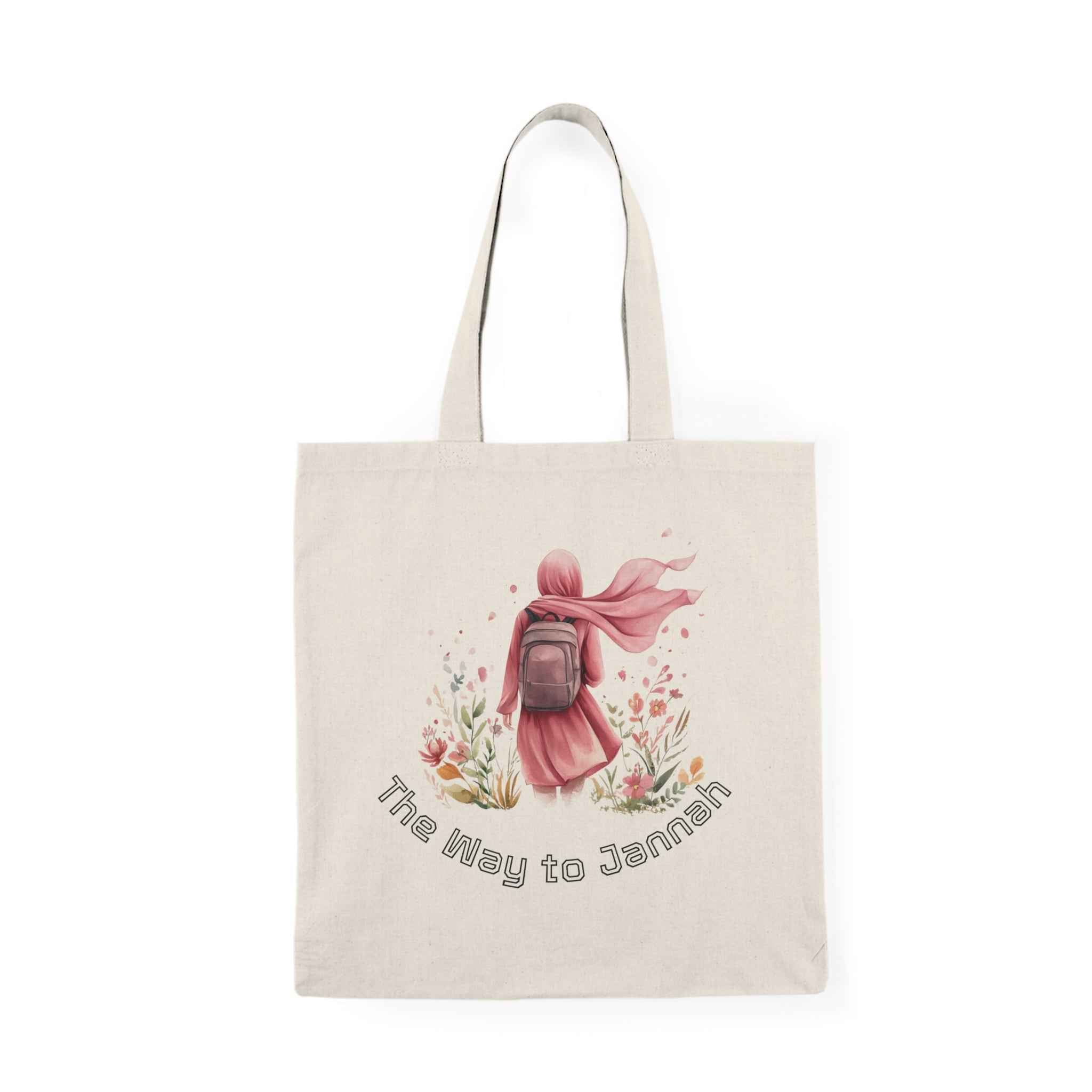 Natural Floral Tote Bag – Eco-Friendly Shopping Bag with Floral Design