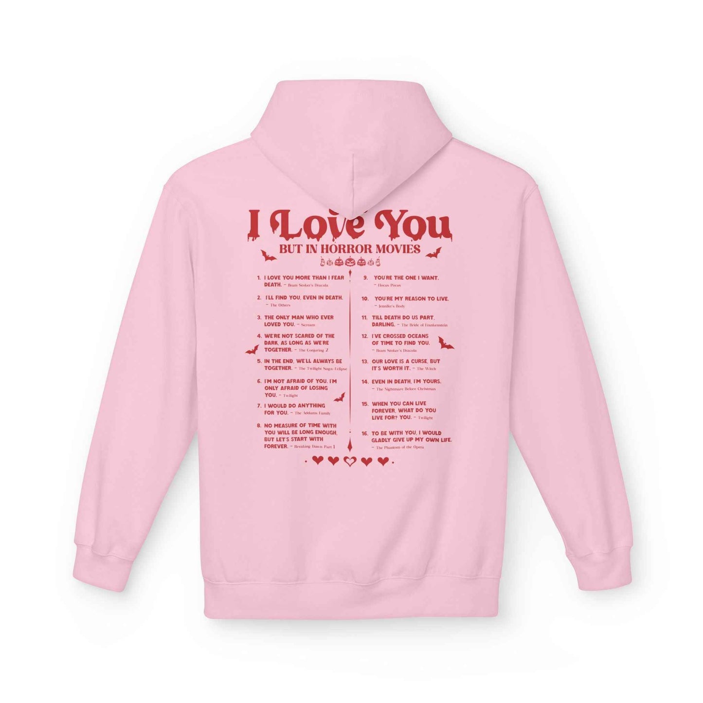 Horror Movie Lover Hoodie - Halloween Love Quotes Sweatshirt for Fans