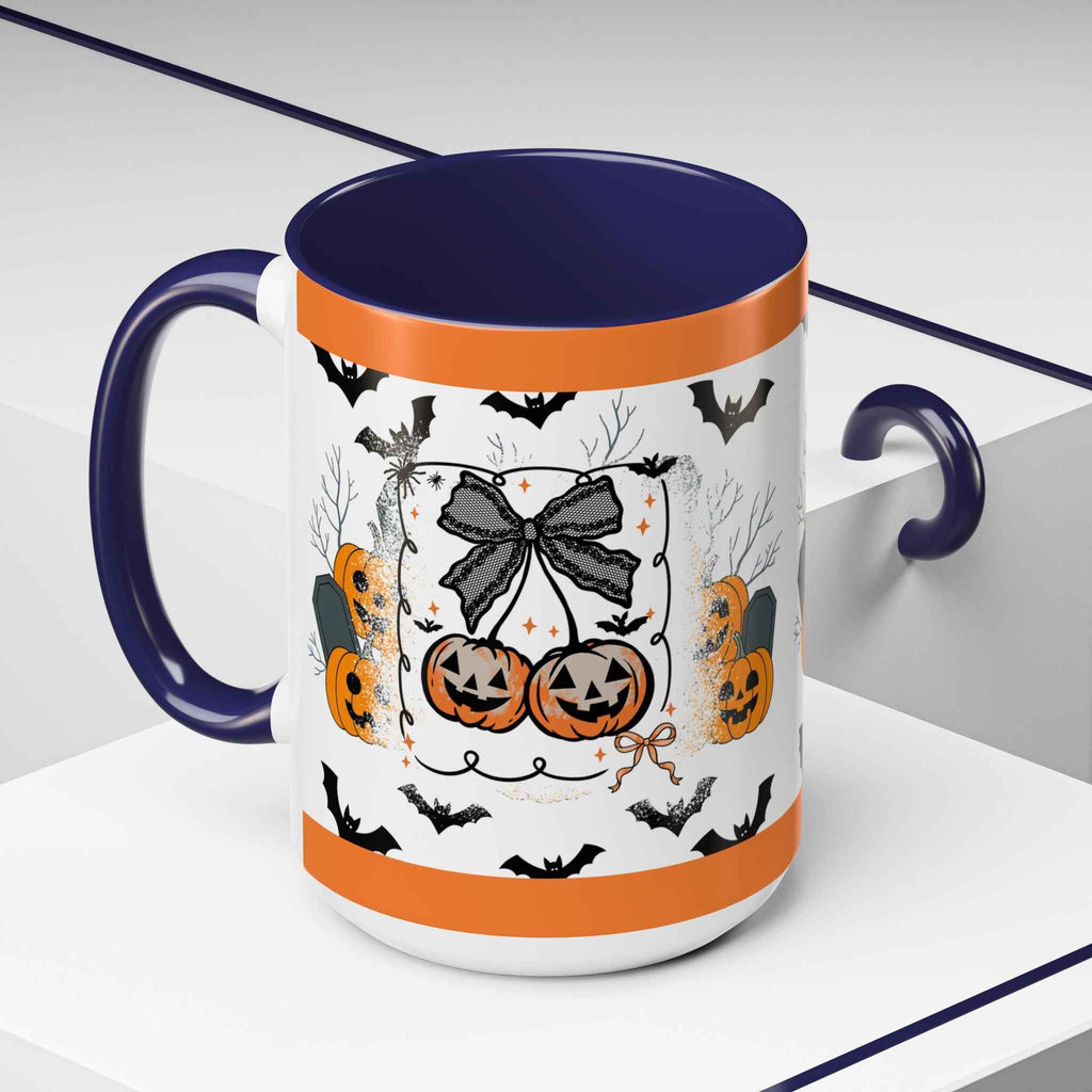 Halloween Coffee Mug - Spooky Pumpkin Design Accent