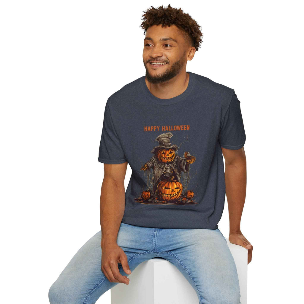 Happy Halloween T-Shirt – Unisex Pumpkin Tee for Spooky Fall Celebrations