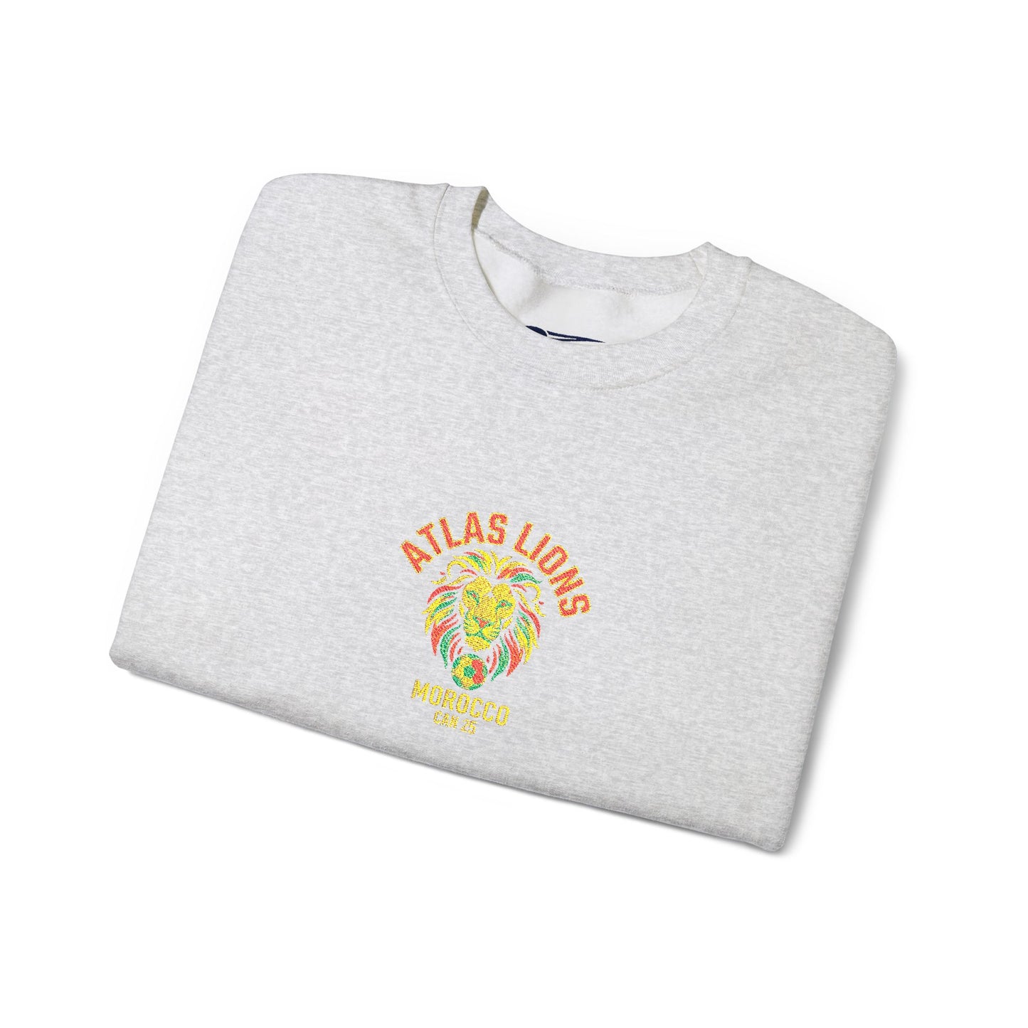 Atlas & Llamas Crewneck Sweatshirt — Colorful Floral Graphic Pullover