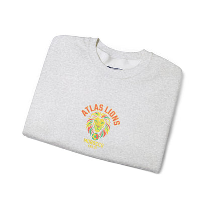 Atlas & Llamas Crewneck Sweatshirt — Colorful Floral Graphic Pullover