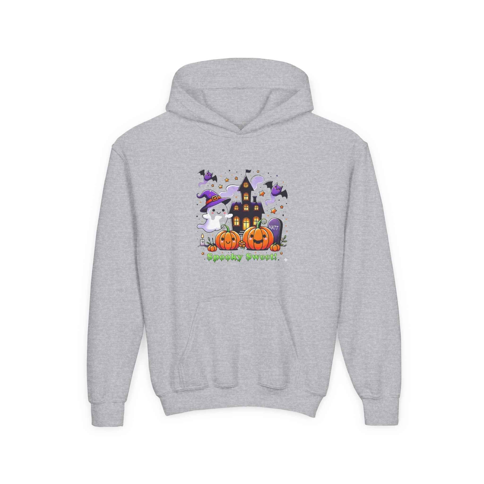 Hooded Halloween Sweatshirt - Spooky Sweet Design for Halloween Fun