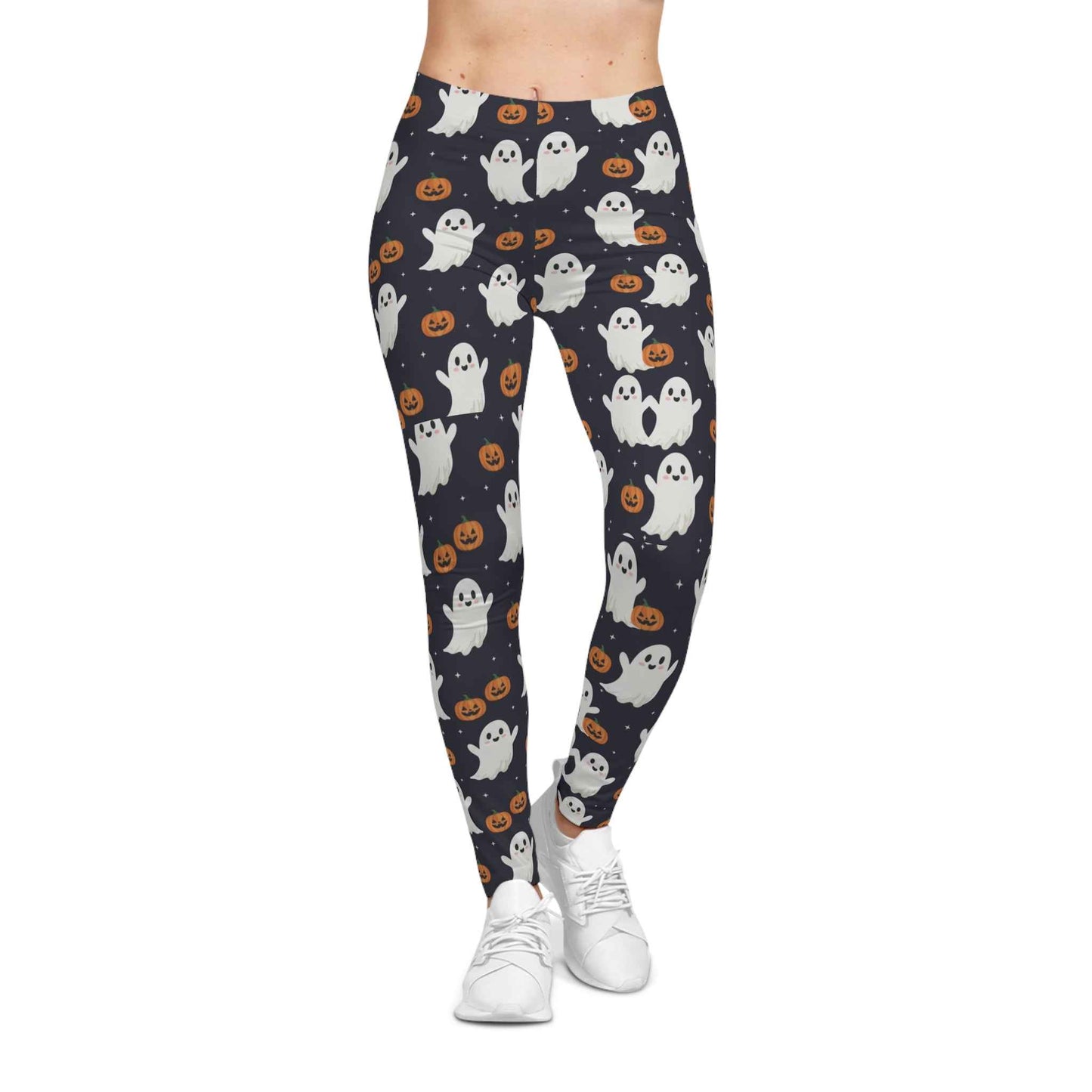 Vibrant Halloween Leggings for Women - Spooky Style