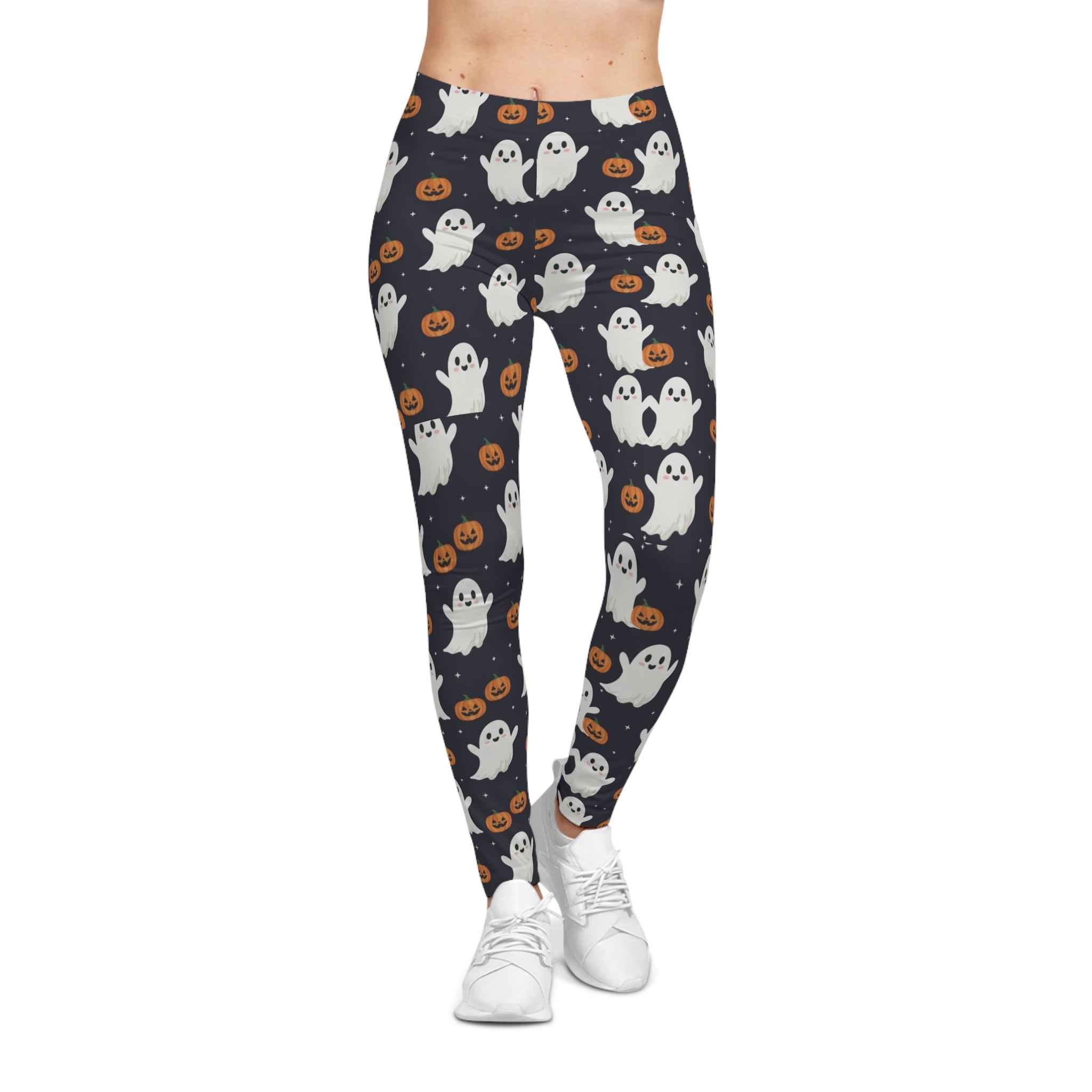 Vibrant Halloween Leggings for Women - Spooky Style