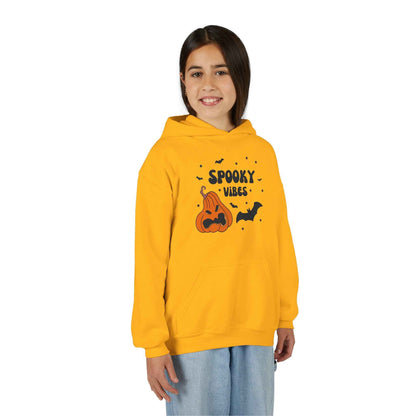 Spooky Vibes Hoodie for Kids - Cute Halloween Sweatshirt Youth Hoodie